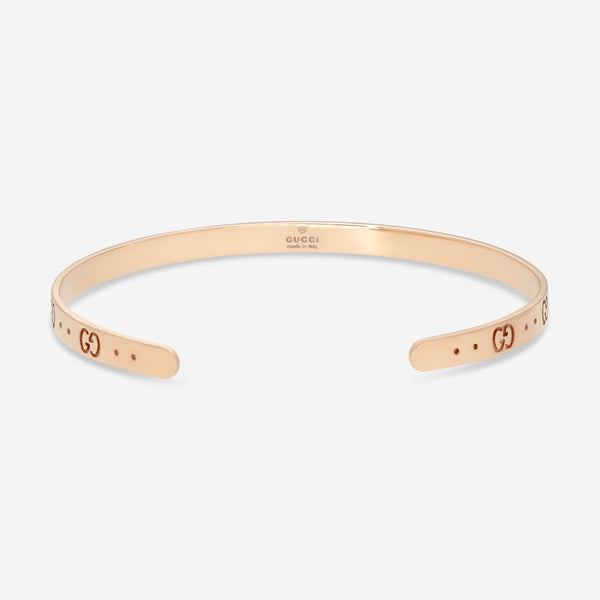 GUCCI Icon Thin Bangle 18kt Pink Gold Bracelet YBA434524002017 MSRP $2,700 - THE SOLIST