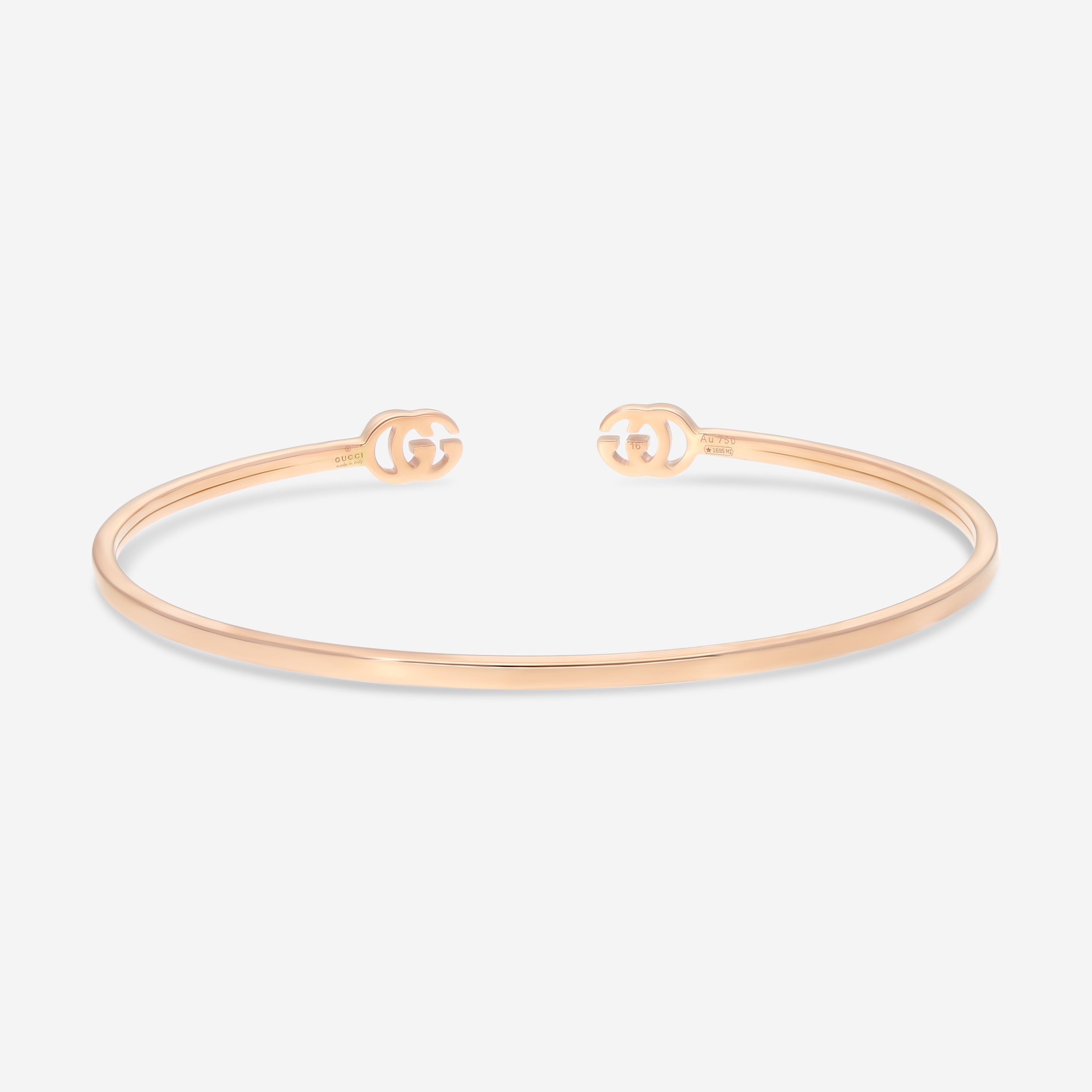 GUCCI GG Running 18kt Pink Gold Bracelet YBA481663002016 MSRP $1,450 - THE SOLIST