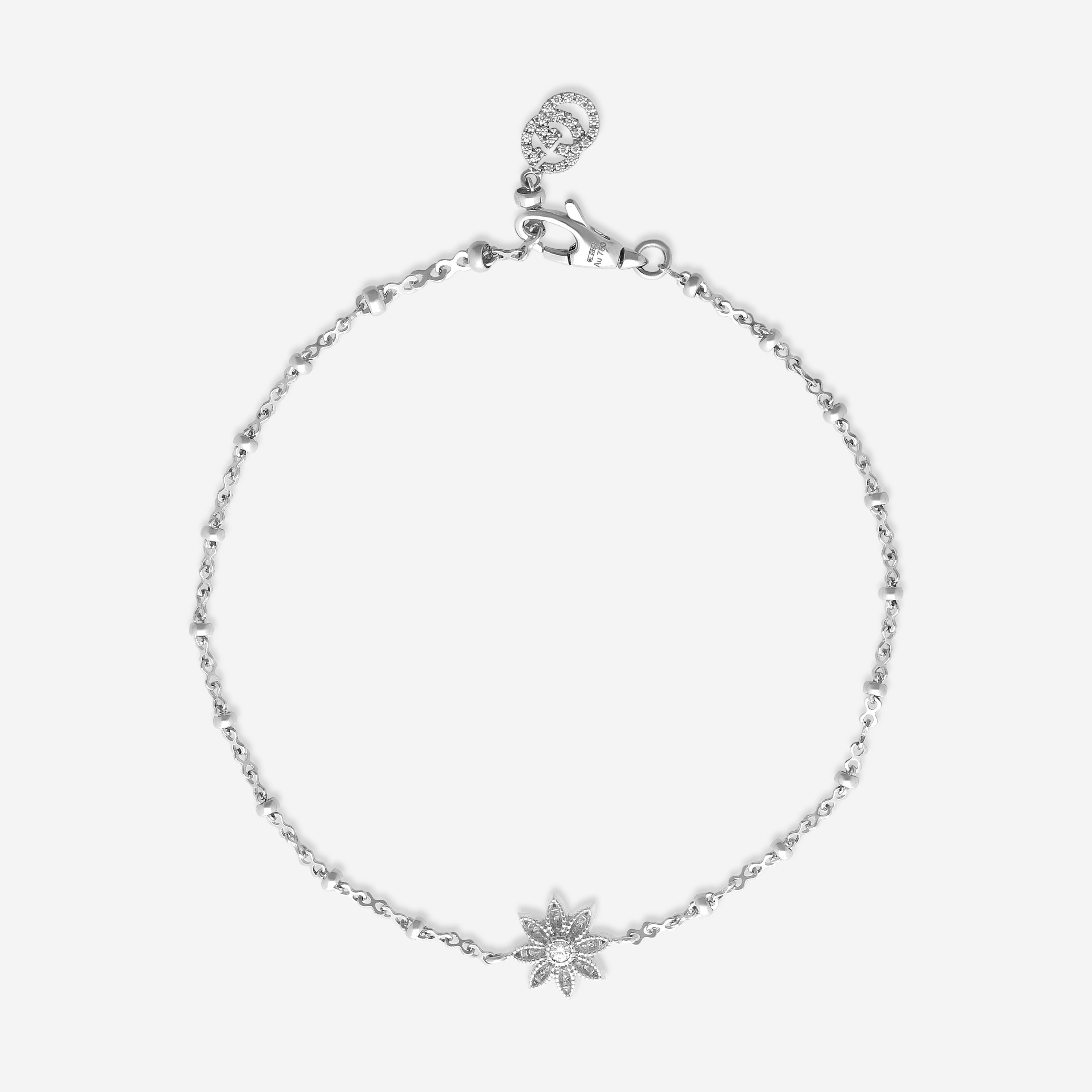 Flora 18K White Gold Diamond Bracelet YBA581817001017