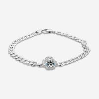 Gucci Lion Head 18K White Gold Aquamarine and Diamond Bracelet YBA627698001016 MSRP $6,580 - THE SOLIST