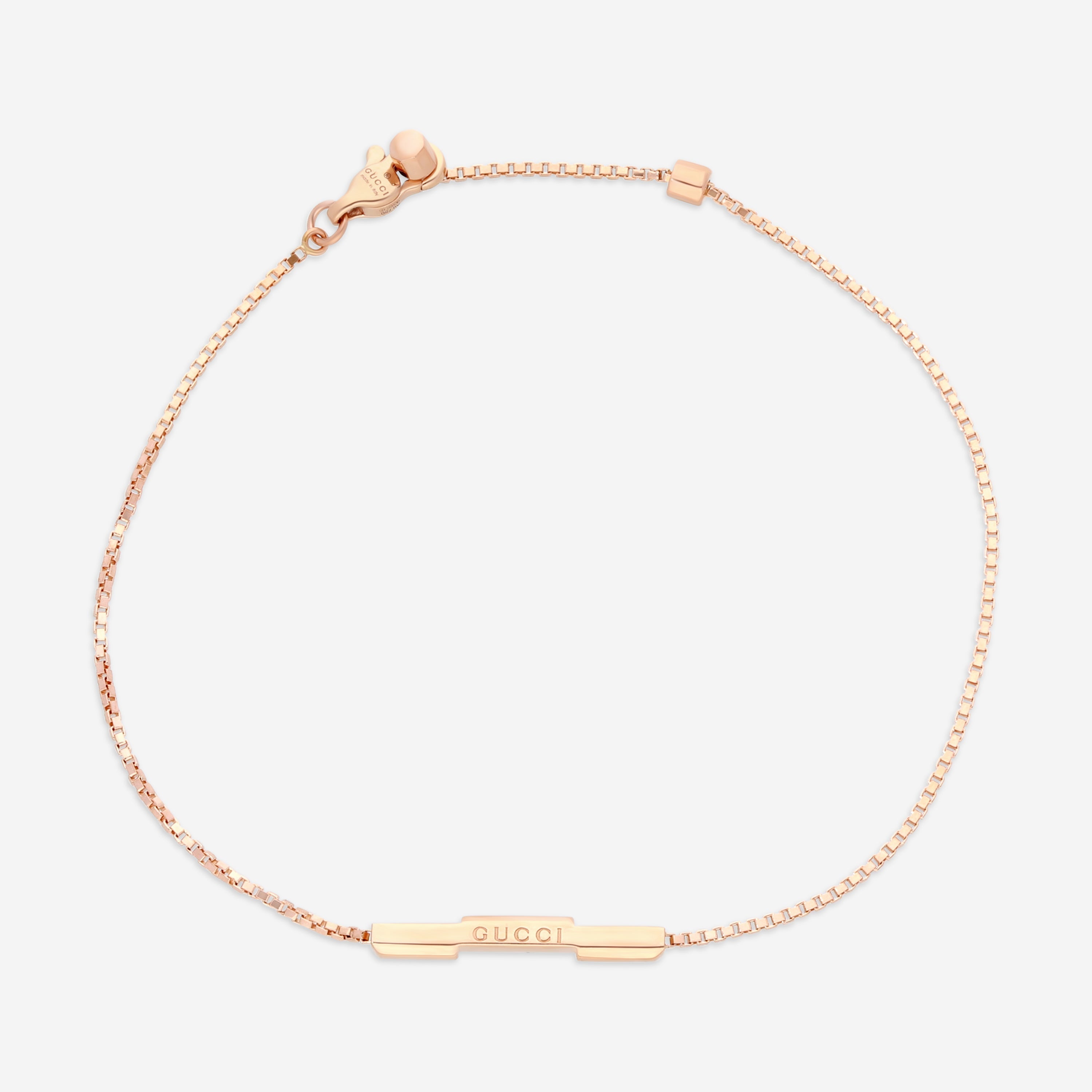 GUCCI Link to Love 18kt Pink Gold Bracelet YBA662106002016 Size S MSRP $1,250 - THE SOLIST