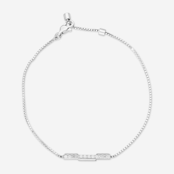 GUCCI Link to Love 18kt White Gold and Diamond Bracelet Size S YBA662121001016 MSRP $1,900 - THE SOLIST