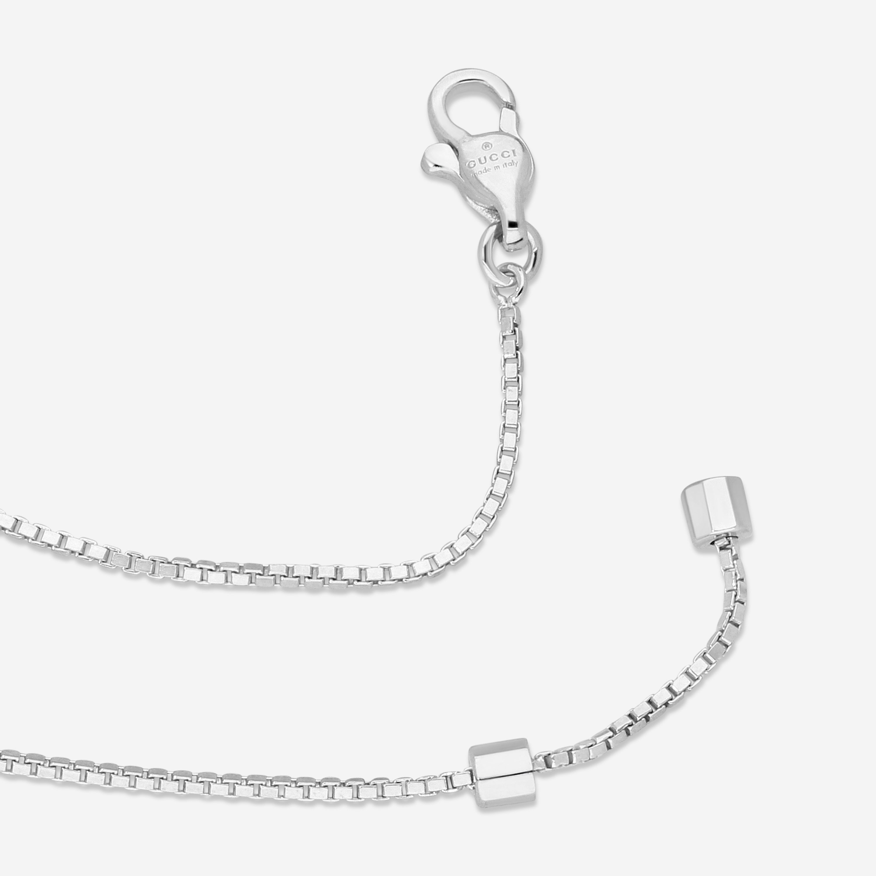 GUCCI Link to Love 18kt White Gold and Diamond Bracelet Size S YBA662121001016 MSRP $1,900 - THE SOLIST
