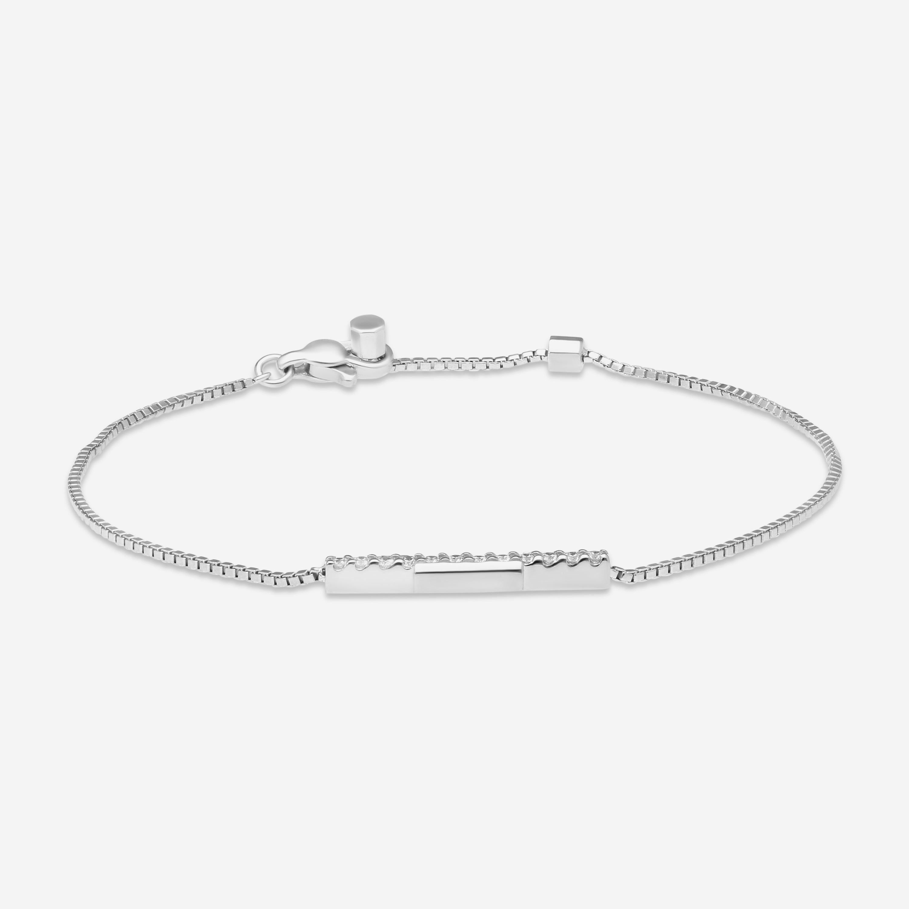 GUCCI Link to Love 18kt White Gold and Diamond Bracelet Size S YBA662121001016 MSRP $1,900 - THE SOLIST