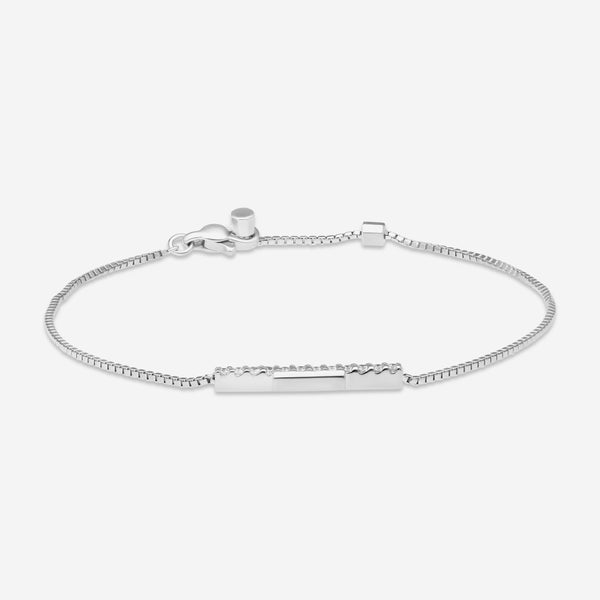 GUCCI Link to Love 18kt White Gold and Diamond Bracelet Size S YBA662121001016 MSRP $1,900 - THE SOLIST