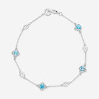 Gucci Interlocking G 18K White Gold Topaz Chain Bracelet YBA662430002016 - THE SOLIST