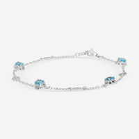 Gucci Interlocking G 18K White Gold Topaz Chain Bracelet YBA662430002016 - THE SOLIST