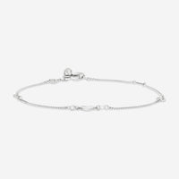 Gucci Interlocking G Heart Motif 18K White Gold Diamond Chain Bracelet YBA679118001017 - THE SOLIST