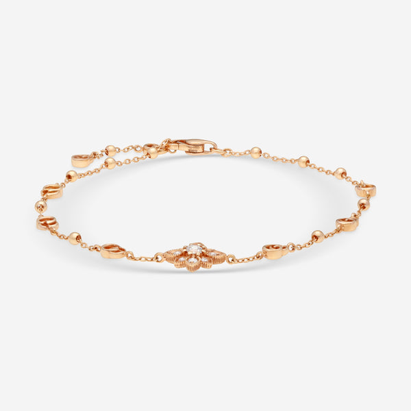 GUCCI Flora 18kt Pink Gold and Diamond Bracelet YBA702389001017 MSRP $2,600 - THE SOLIST
