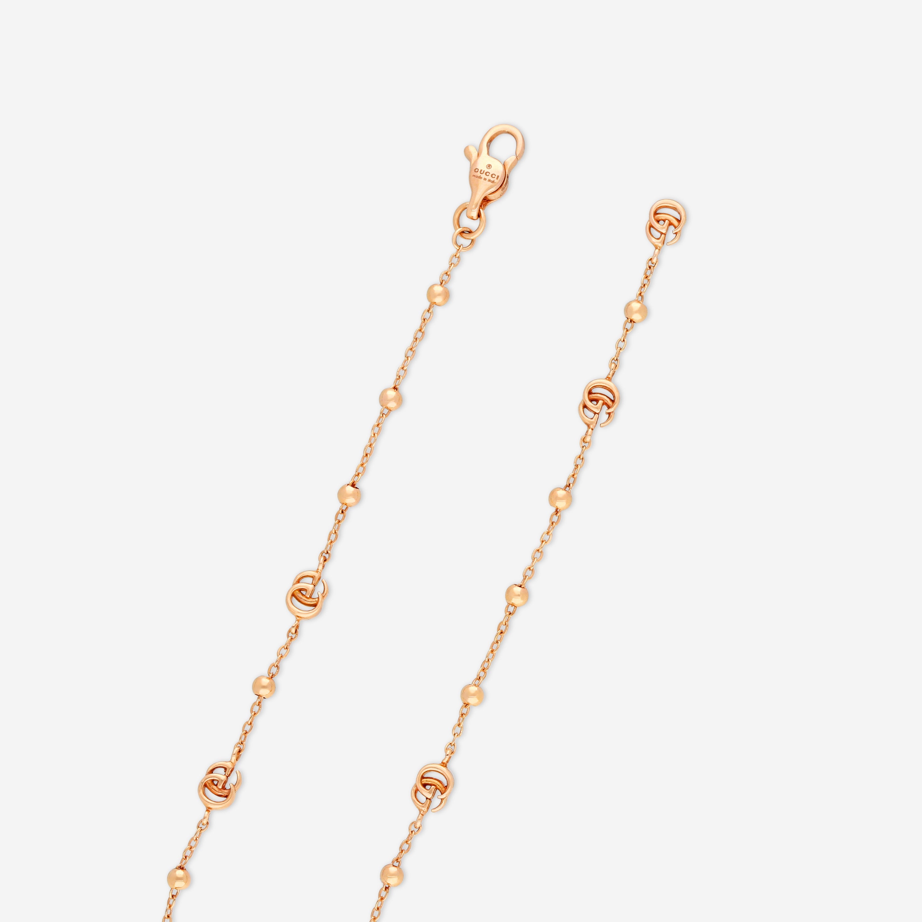 GUCCI Flora 18kt Pink Gold and Diamond Bracelet YBA702389001017 MSRP $2,600 - THE SOLIST