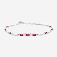 GUCCI Link to Love 18kt White Gold and Rubellite Bracelet YBA702395001016 Size S MSRP $2,900 - THE SOLIST