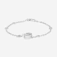 Gucci 18K White Gold Round Charm Heart Cut Out Bracelet YBA729383002016 MSRP $2,550 - THE SOLIST