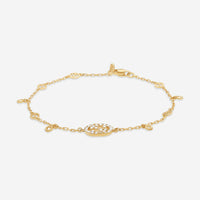 GUCCI 18kt Yellow Gold and Diamond Bracelet YBA729403002016 MSRP $2,650 - THE SOLIST