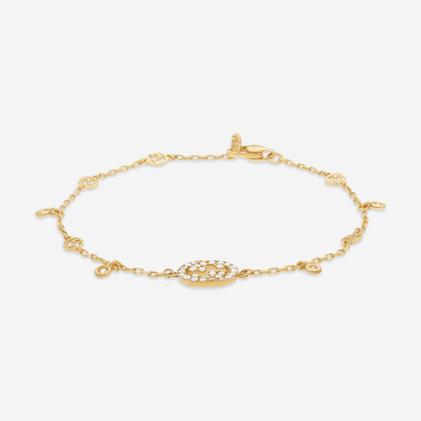 GUCCI 18kt Yellow Gold and Diamond Bracelet YBA729403002016 MSRP $2,650 - THE SOLIST