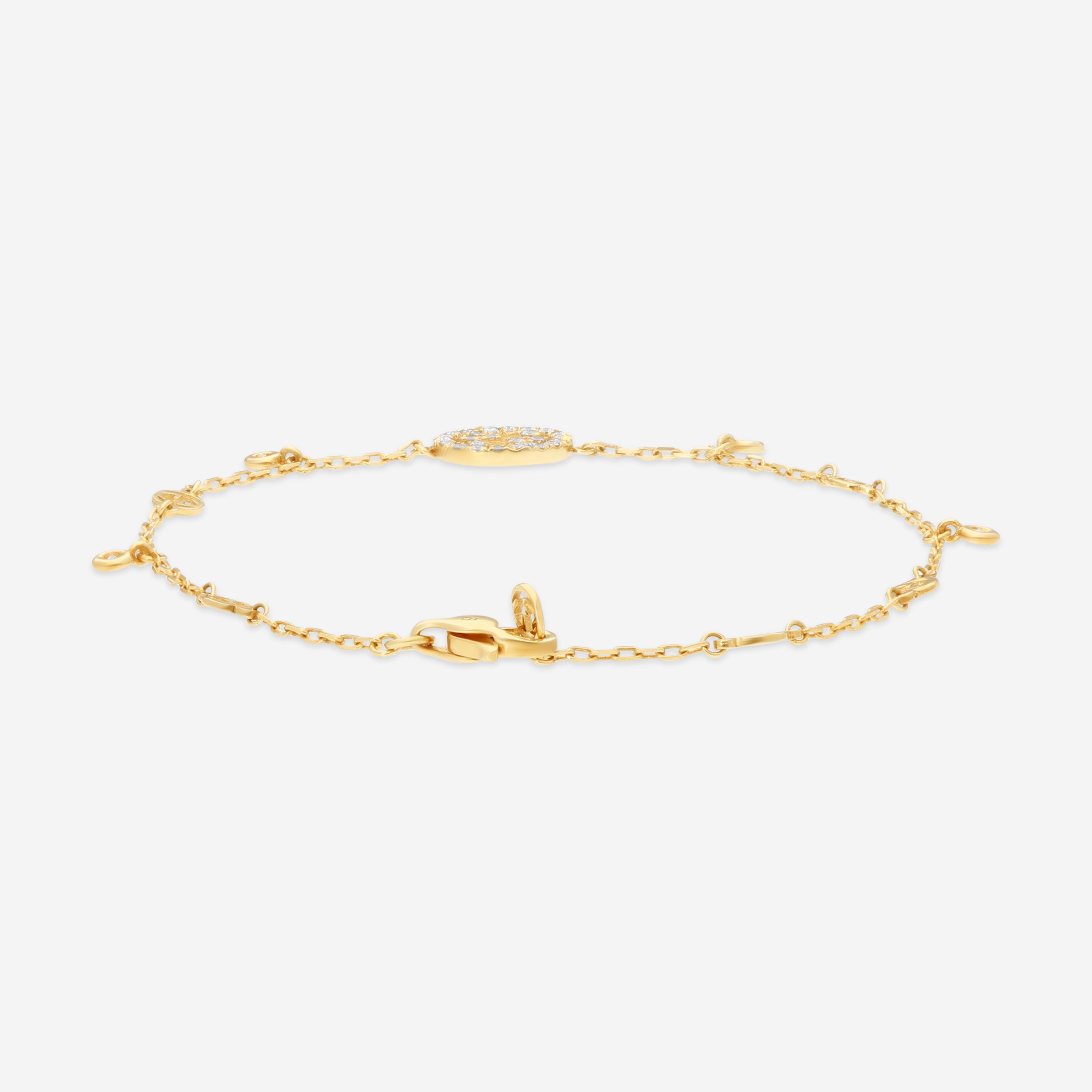 GUCCI 18kt Yellow Gold and Diamond Bracelet YBA729403002016 MSRP $2,650 - THE SOLIST