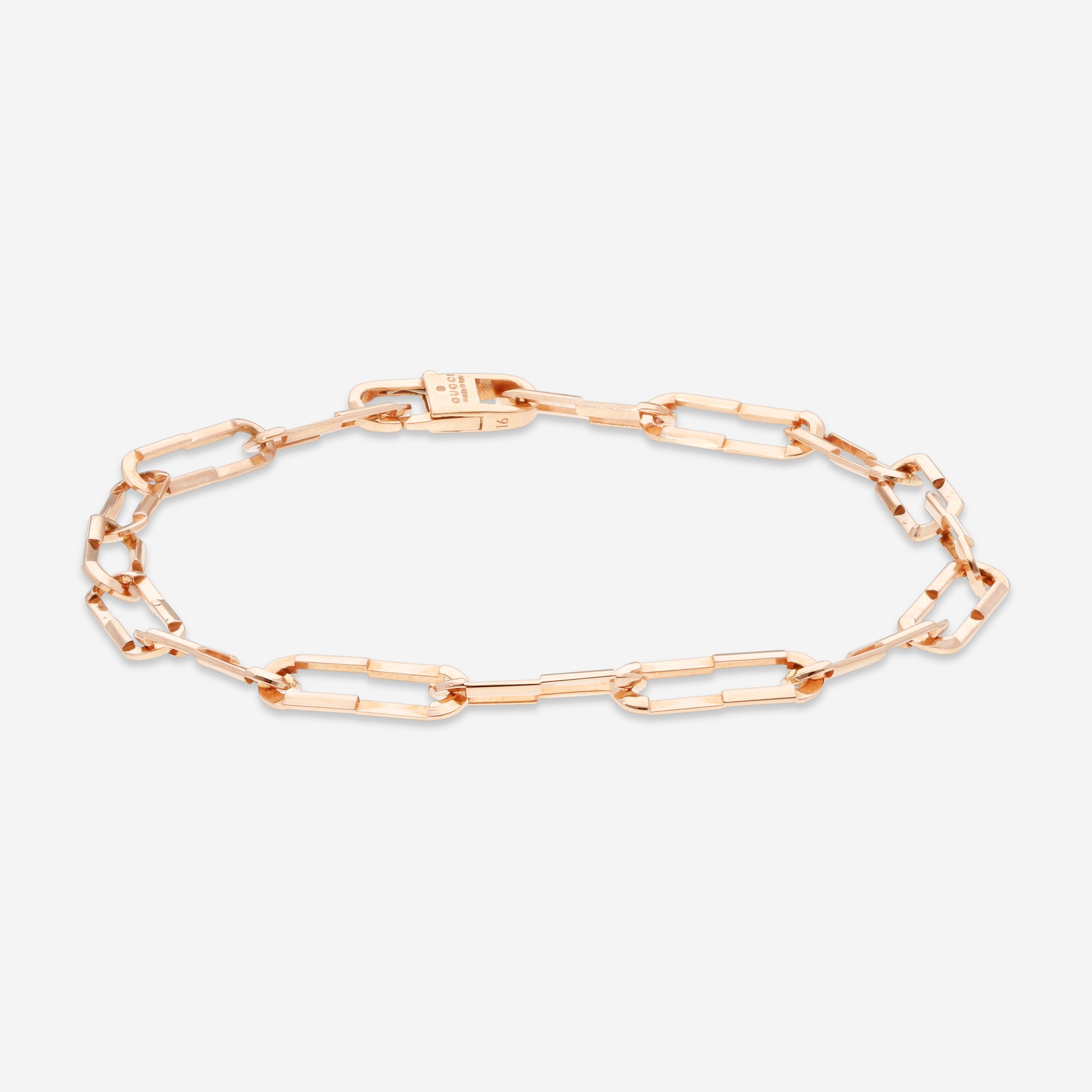 GUCCI Link to Love 18kt Pink Gold Bracelet YBA744562001016 MSRP $1,600 - THE SOLIST