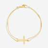 GUCCI Link to Love in 18kt Yellow Gold with Cross Charm Bracelet YBA759354001016 MSRP $1590 - THE SOLIST