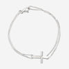 Gucci Link to Love 18K White Gold Cross Charm Bracelet YBA759354002016 MSRP $1,700 - THE SOLIST