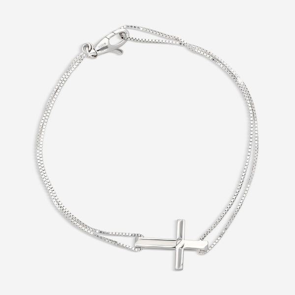 Gucci Link to Love 18K White Gold Cross Charm Bracelet YBA759354002016 MSRP $1,700 - THE SOLIST