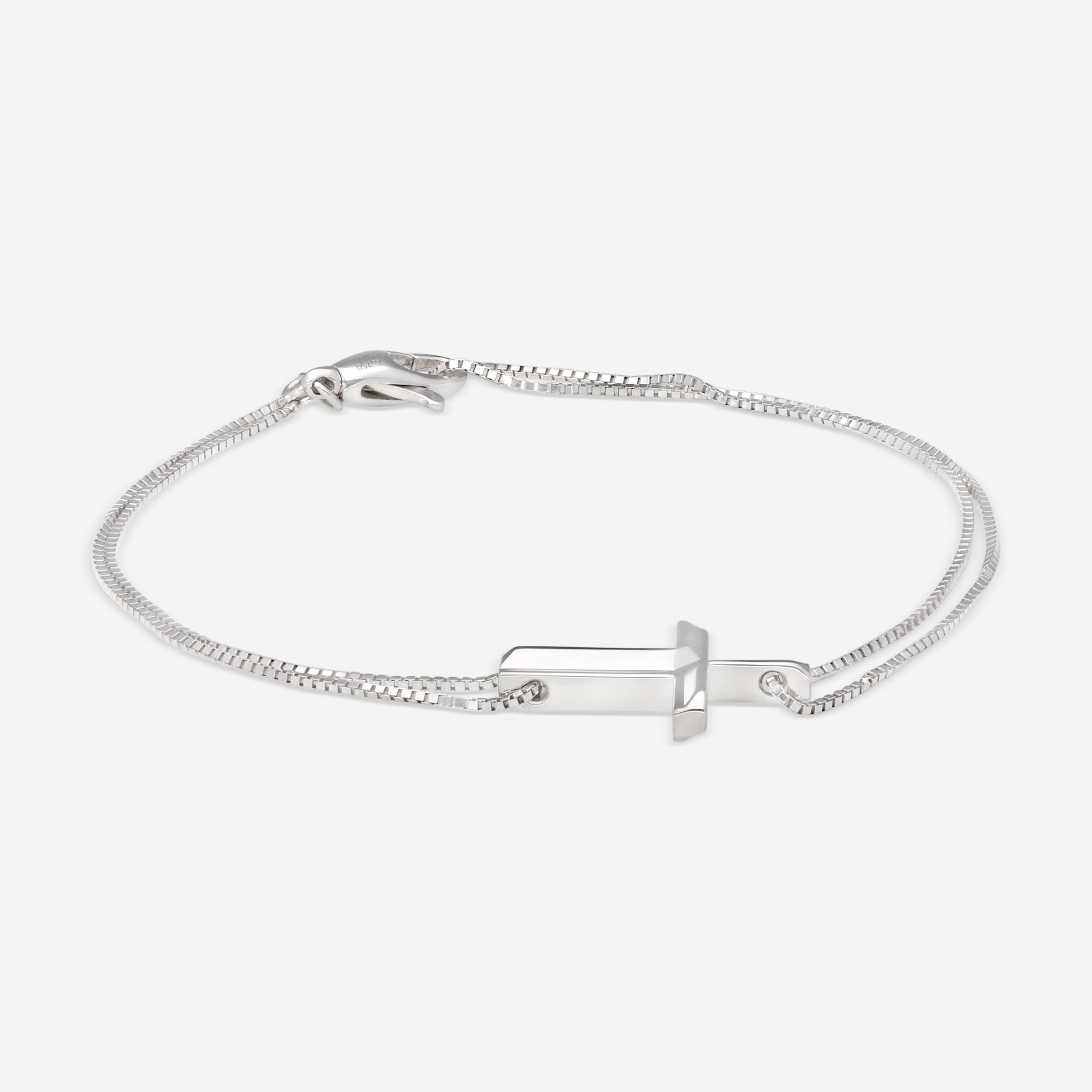 Gucci Link to Love 18K White Gold Cross Charm Bracelet YBA759354002016 MSRP $1,700 - THE SOLIST