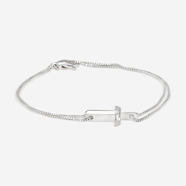 Gucci Link to Love 18K White Gold Cross Charm Bracelet YBA759354002016 MSRP $1,700 - THE SOLIST
