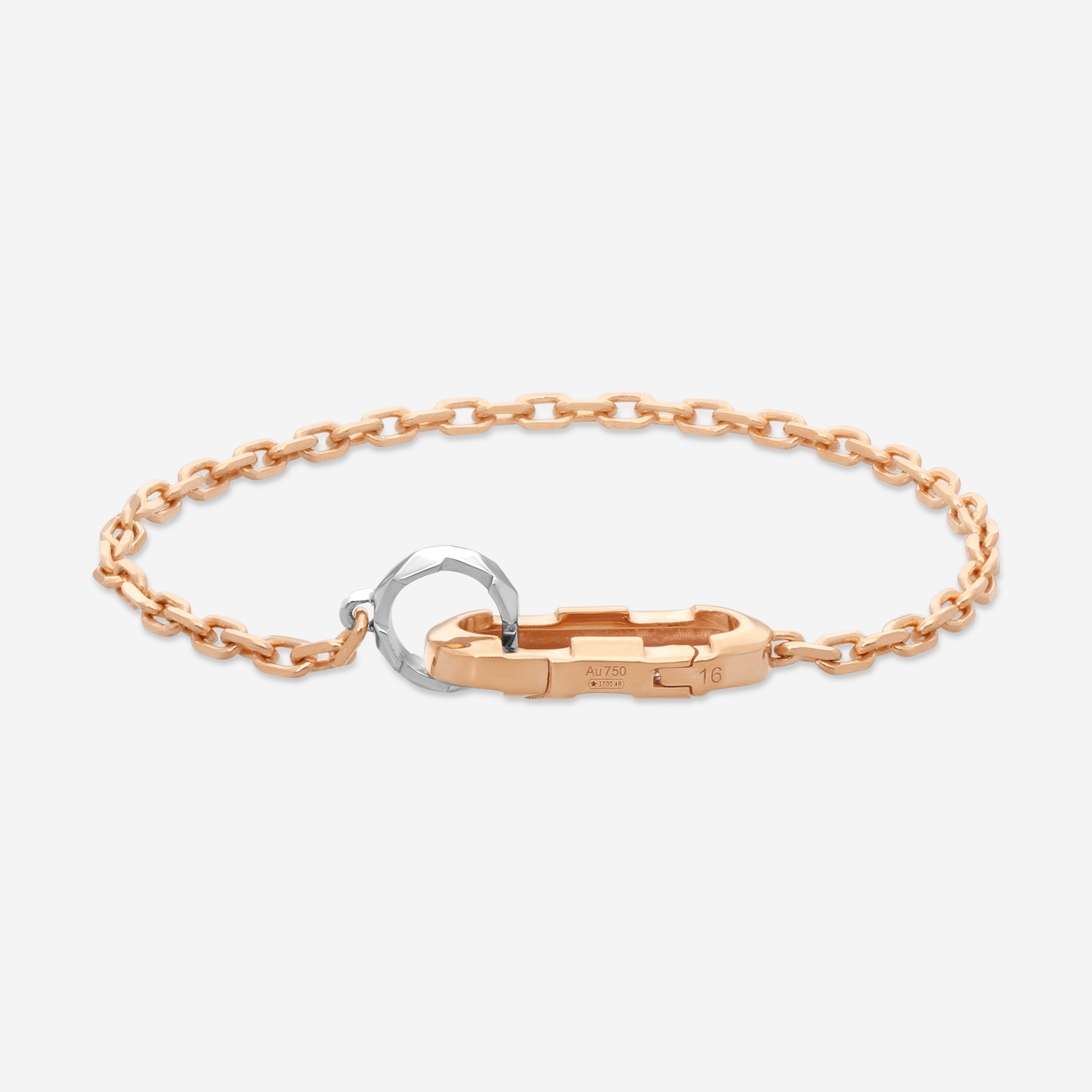 Link to Love 18K Rose White Gold Chain Bracelet YBA786693002016