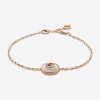 Gucci Interlocking G 18K Rose Gold Mother of Pearl and Diamond Bracelet YBA786749001016 MSRP $2900 - THE SOLIST