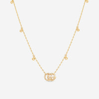 GUCCI GG Running 18kt Yellow Gold and Diamond Necklace YBB48162400100U MSRP $3,100 - THE SOLIST