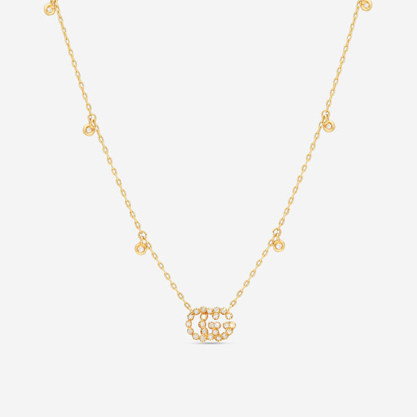 GUCCI GG Running 18kt Yellow Gold and Diamond Necklace YBB48162400100U MSRP $3,100 - THE SOLIST
