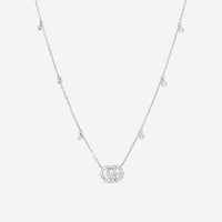 Gucci GG Running 18K White Gold and Diamond Necklace YBB48162400200U MSRP $3,200 - THE SOLIST