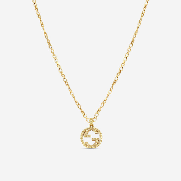 GUCCI Interlocking G 18kt Aged Yellow Gold Necklace YBB57985800100U MSRP $3,150 - THE SOLIST