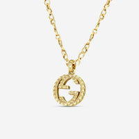 GUCCI Interlocking G 18kt Aged Yellow Gold Necklace YBB57985800100U MSRP $3,150 - THE SOLIST