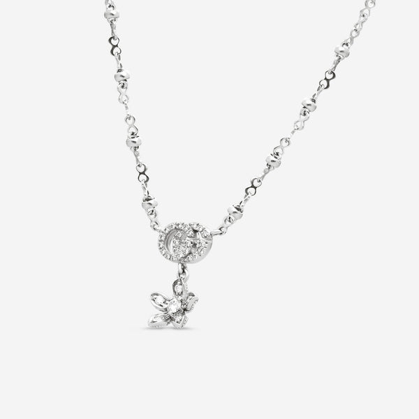 GUCCI Flora 18kt White Gold and Diamond Necklace YBB58184200100U MSRP $3,150 - THE SOLIST