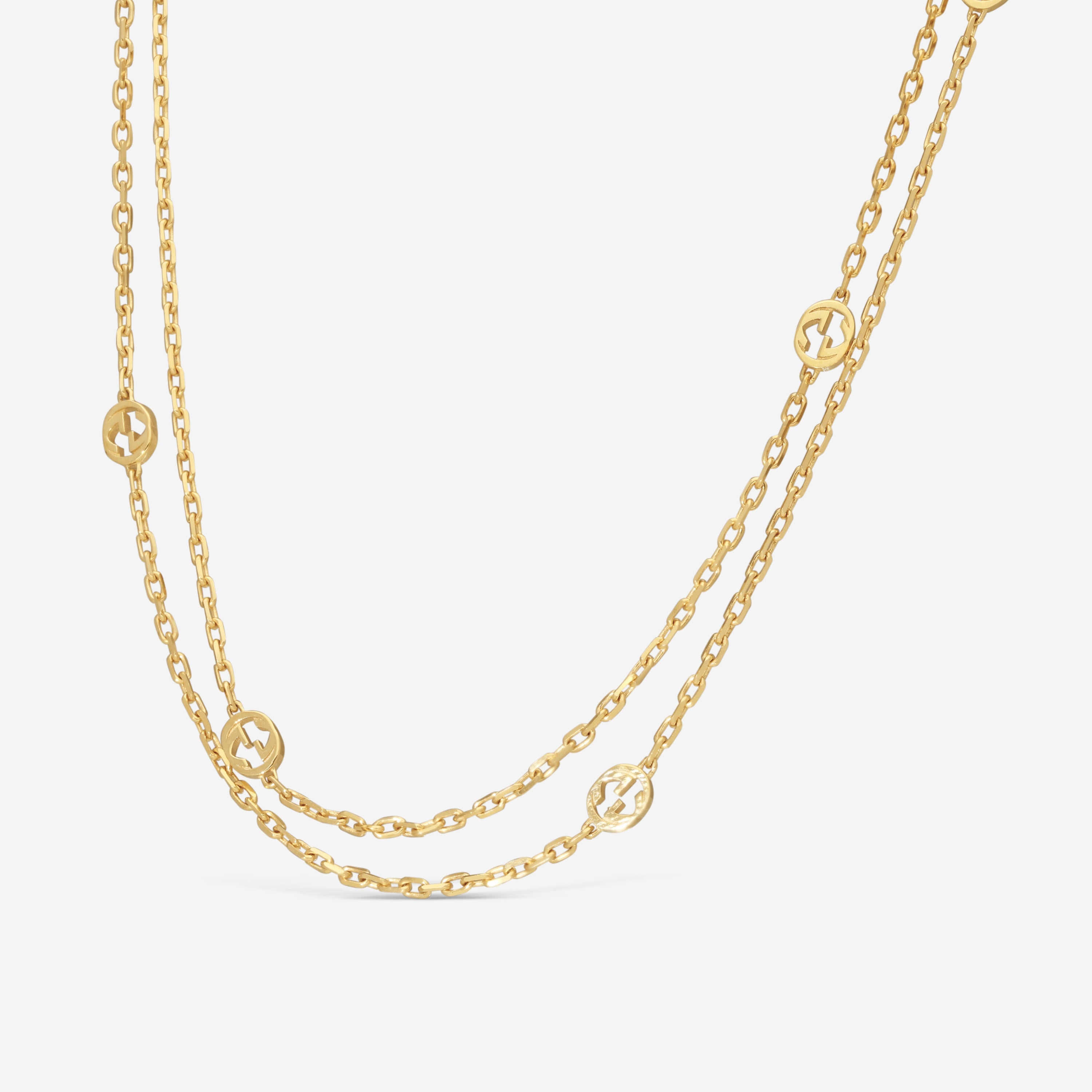 Gucci Interlocking G 18K Yellow Gold Necklace YBB63176100100U MSRP $3,150 - THE SOLIST