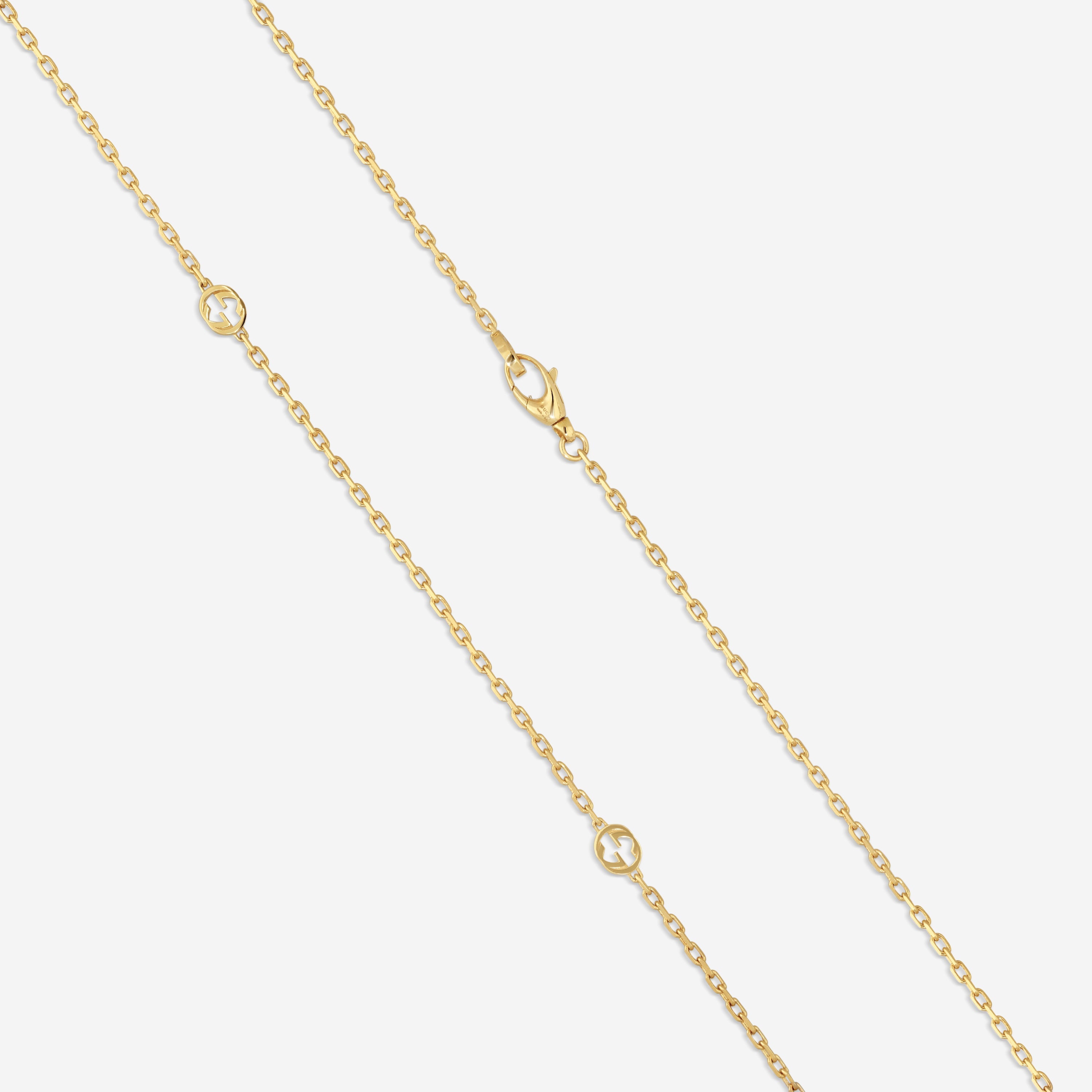 Gucci Interlocking G 18K Yellow Gold Necklace YBB63176100100U MSRP $3,150 - THE SOLIST