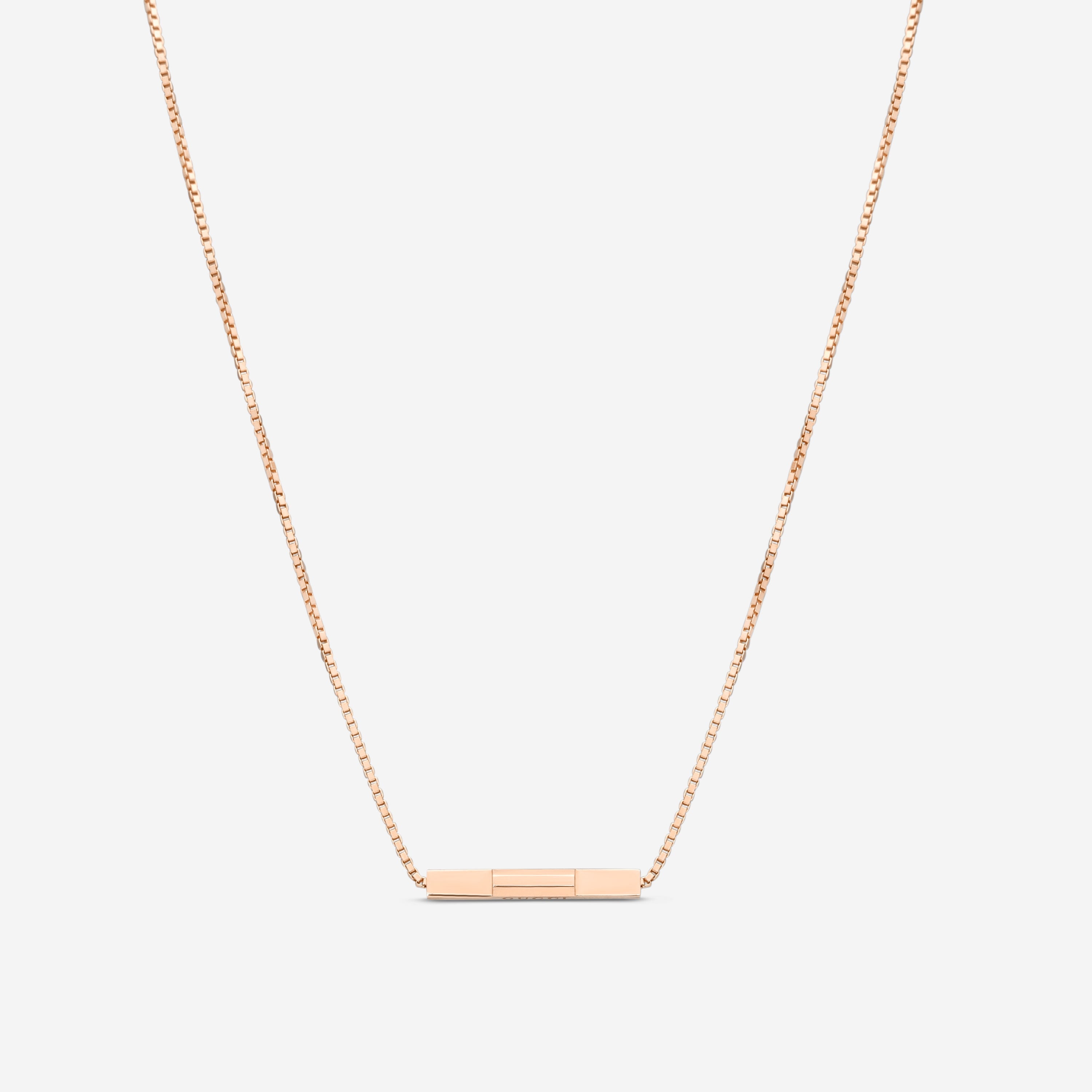 GUCCI Link to Love 18kt Pink Gold Necklace YBB66210800200U MSRP $1,570.00 - THE SOLIST