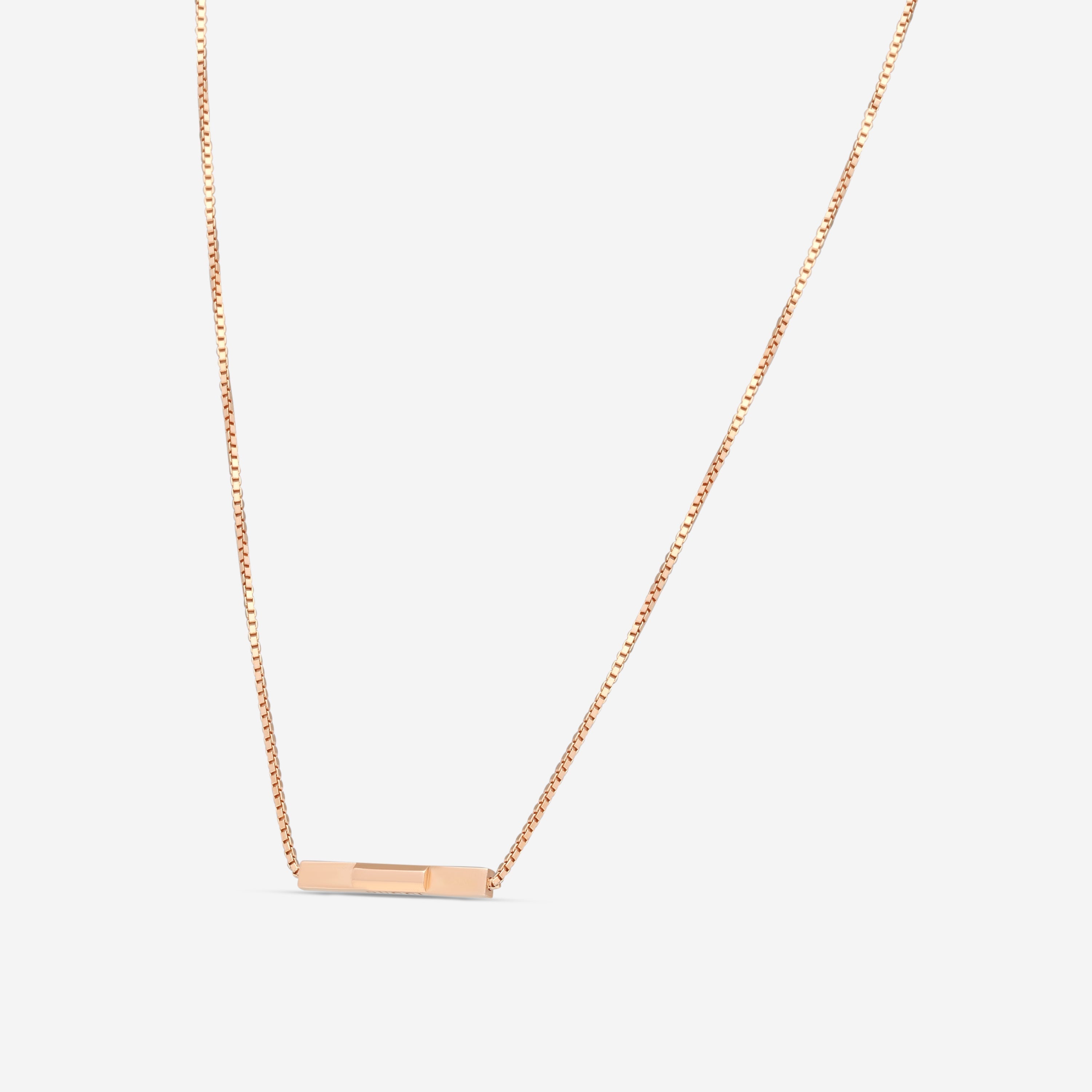 GUCCI Link to Love 18kt Pink Gold Necklace YBB66210800200U MSRP $1,570.00 - THE SOLIST