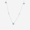 GUCCI Interlocking G Motif 18kt White Gold with Blue Topaz Necklace YBB662429002 MSRP $2480 - THE SOLIST