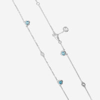 GUCCI Interlocking G Motif 18kt White Gold with Blue Topaz Necklace YBB662429002 MSRP $2480 - THE SOLIST