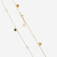 GUCCI Interlocking G Motif 18kt Yellow Gold with Amethyst, Tourmalines, Citrine and Beryl Necklace YBB66242900100U MSRP $2,450 - THE SOLIST