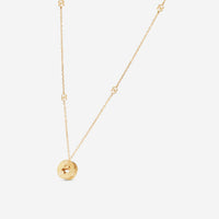 Gucci 18K Yellow Gold Round Pendant and Star Cut Out Necklace YBB72936300100U MSRP $2,450 - THE SOLIST