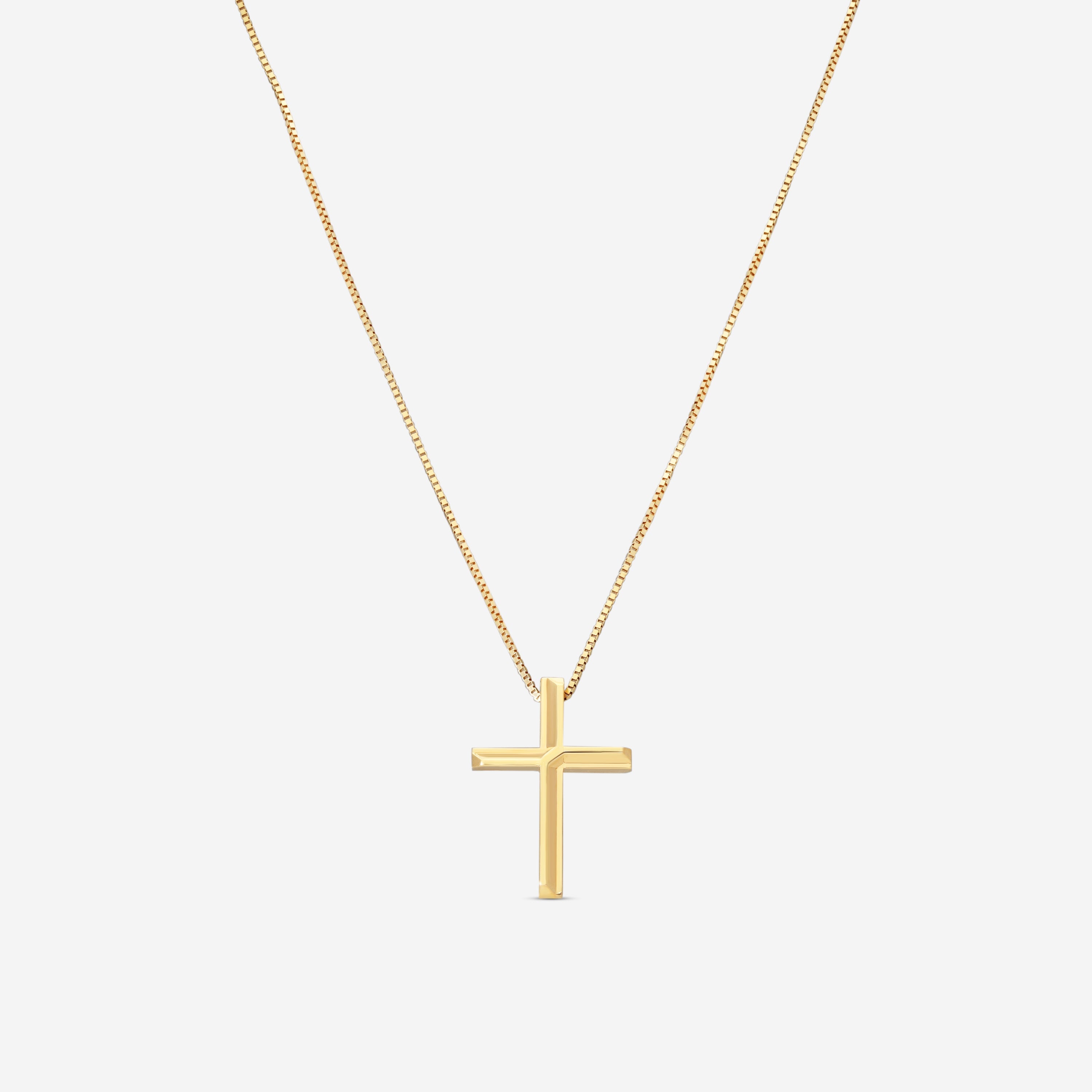 Gucci Link to Love 18K Yellow Gold Cross Pendant Necklace YBB75893700100U MSRP $1,800 - THE SOLIST
