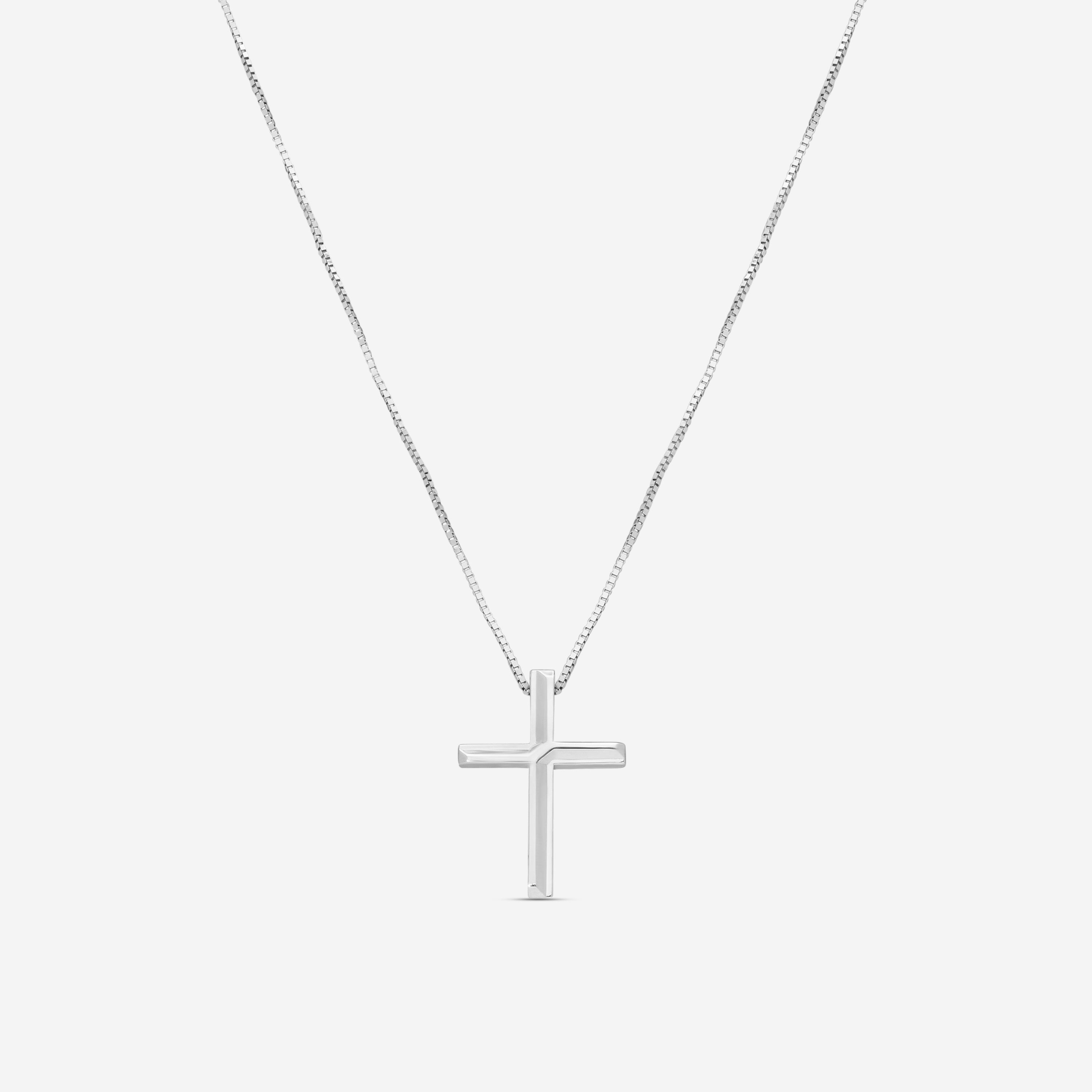Gucci Link to Love 18K White Gold Cross Pendant Necklace YBB75893700200U MSRP $1,900 - THE SOLIST