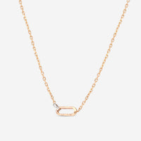 Gucci 18K Rose & White Gold Link to Love Necklace YBB78667100200U MSRP $3,300 - THE SOLIST