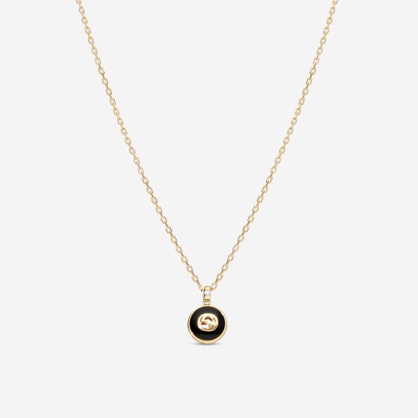 Gucci 18K Yellow Gold Onyx & Diamond Pendant Necklace YBB78934000100U - THE SOLIST