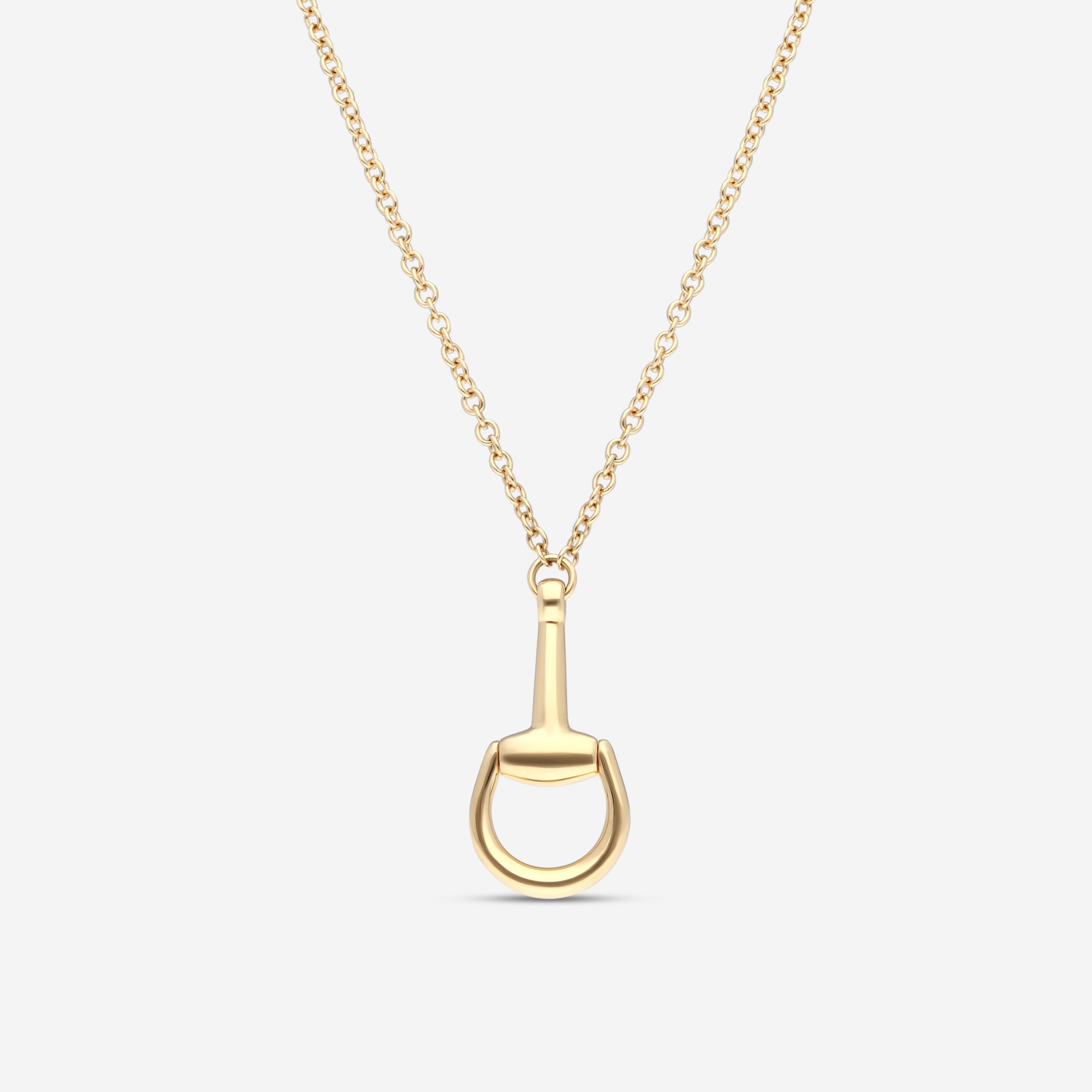 Gucci Horsebit 18K Yellow Gold Pendant Necklace YBB79581800100U - THE SOLIST