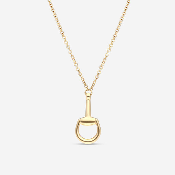 Gucci Horsebit 18K Yellow Gold Pendant Necklace YBB79581800100U - THE SOLIST