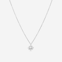 Gucci 18K White Gold and Diamonds Flower Necklace YBB79620700100U MSRP $2,950 - THE SOLIST