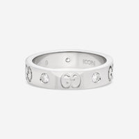 Gucci Icon Thin 18K White Gold & Diamond Band Ring YBC100881001009 MSRP $2,250 - THE SOLIST