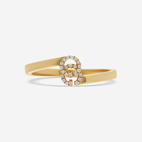 Gucci GG Running 18K Rose Gold and Diamond Ring YBC457127001018 MSRP $1,580 - THE SOLIST